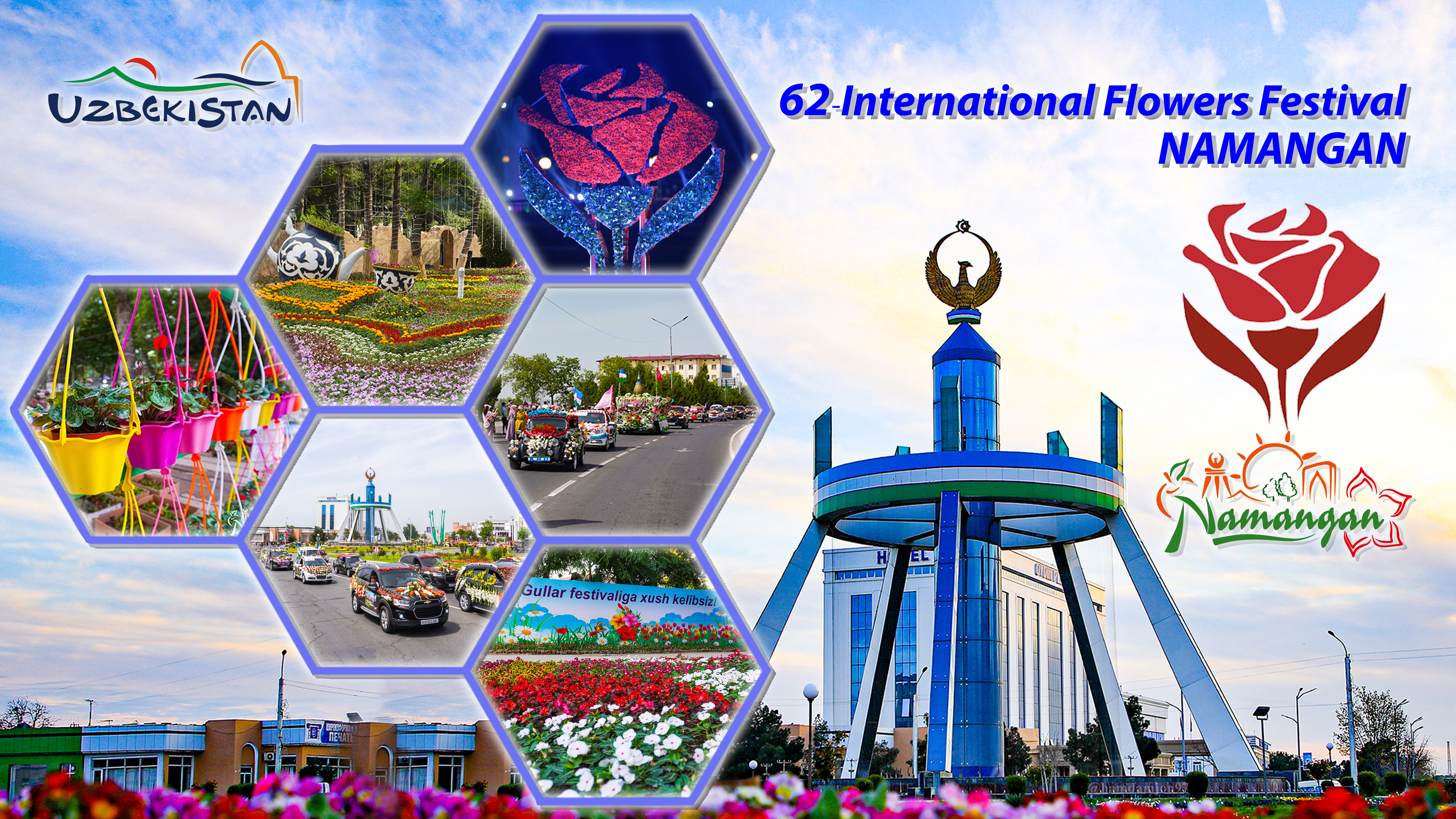 Namangan  city will host the 62nd International Flower Festival from May 21 to June 4!